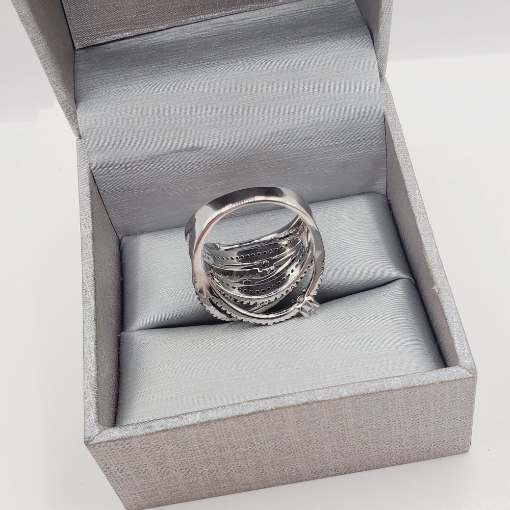 Round chocolate diamond and diamond stimulants Women's Ring - Picture 2 of 9
